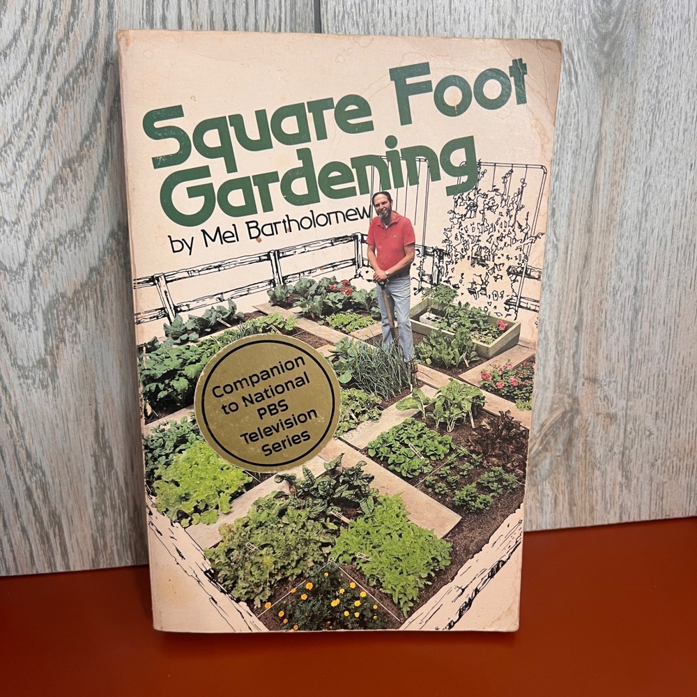 Square Foot Gardening Mel Bartholomew 1981 First Edition Paperback Rodale Press